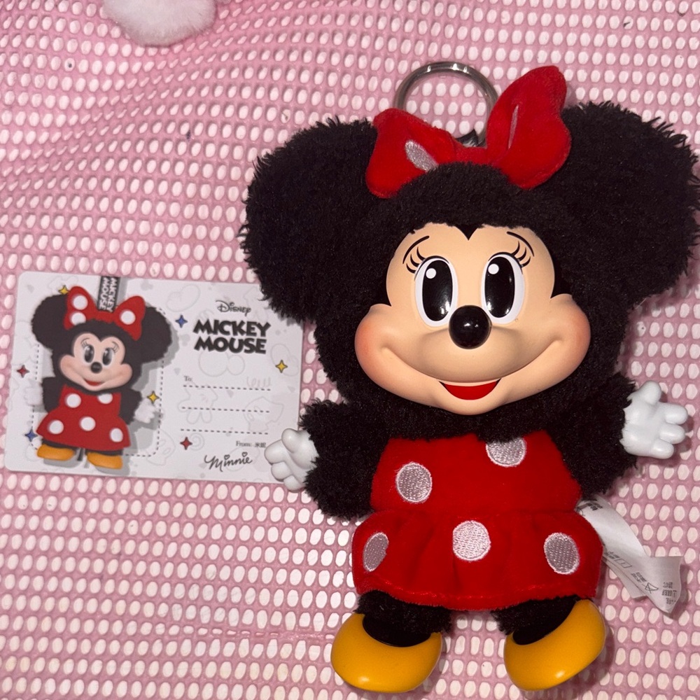 Authentic popmart Disney Minnie Mouse Plush Keychain